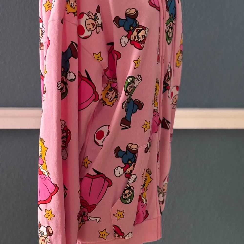 Super Mario Brothers Characters Allover Print Women’s Hoodie Size Medium NWT - Picture 3 of 7